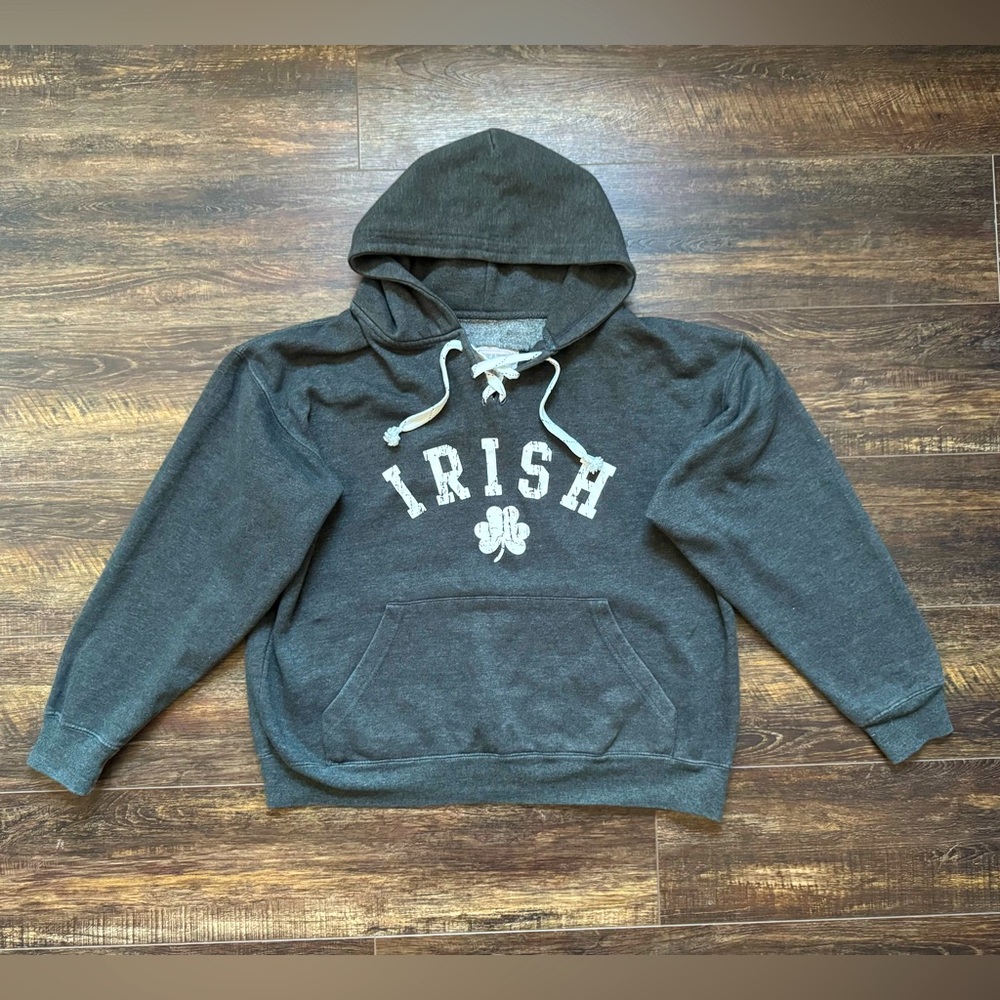 Gray Irish Hoodie Notre Dame fans